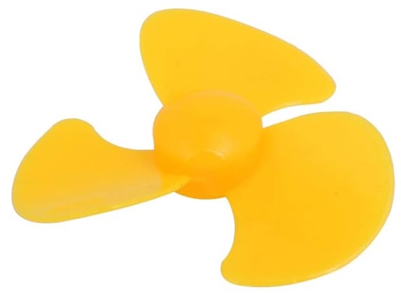 พัดลมใบอ่อน Plastic Propellers 3 Blades Propeller with 1.95 mm Hole for Toys Model