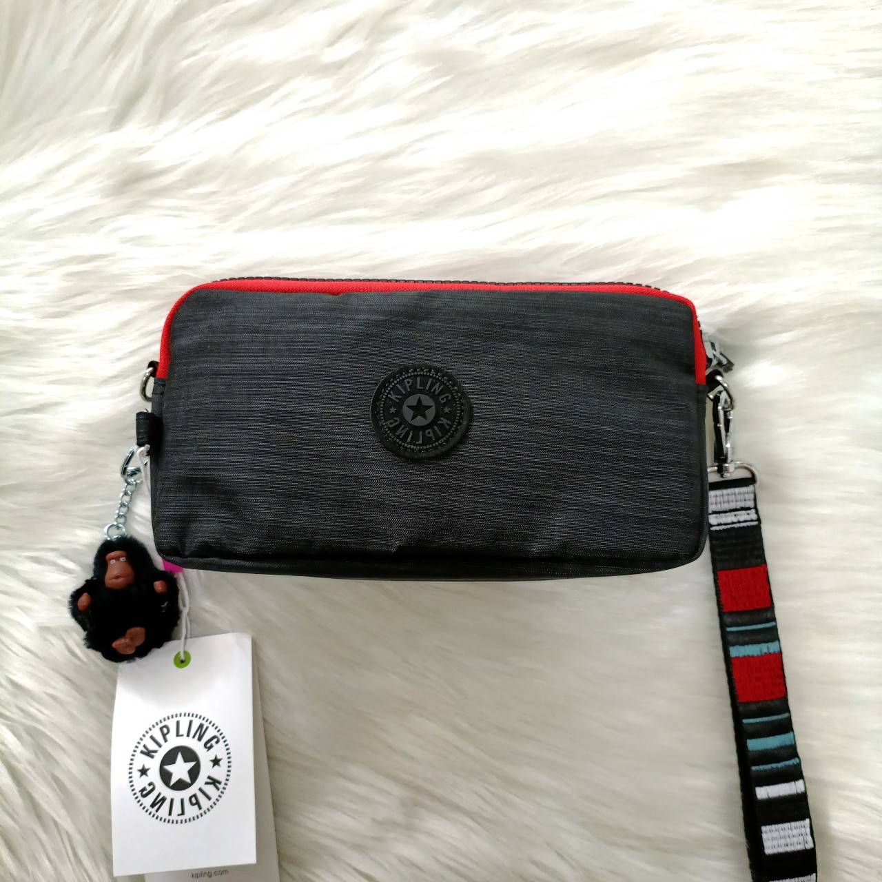 กระเป๋าสตางค์ kipling ใบยาว กระเป่าสะพายข้าง KIPLING 3 Monkey program Seoul up