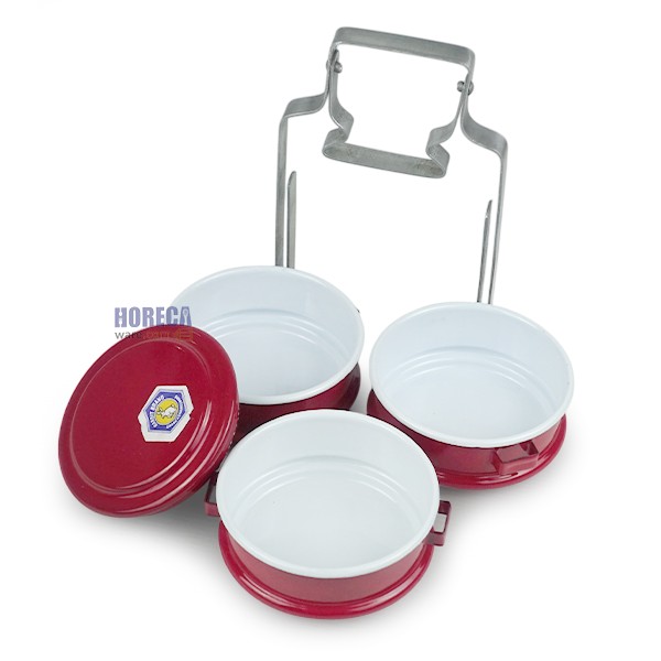 Colorful lunch box 10/3, two colors, white edge (red, orange, blue, purple, dark green, light green), rabbit-happy