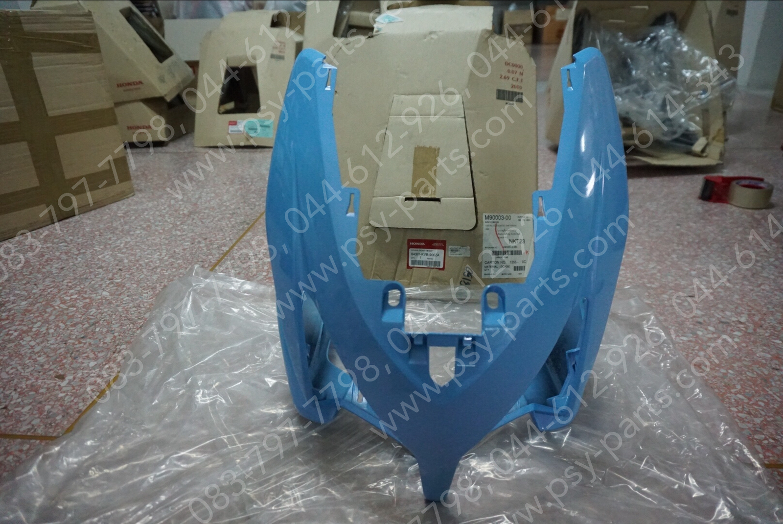 หน้ากากไฟหน้า CLICK แท้ๆ สีฟ้า (B193) 64301-KVB-900ZA