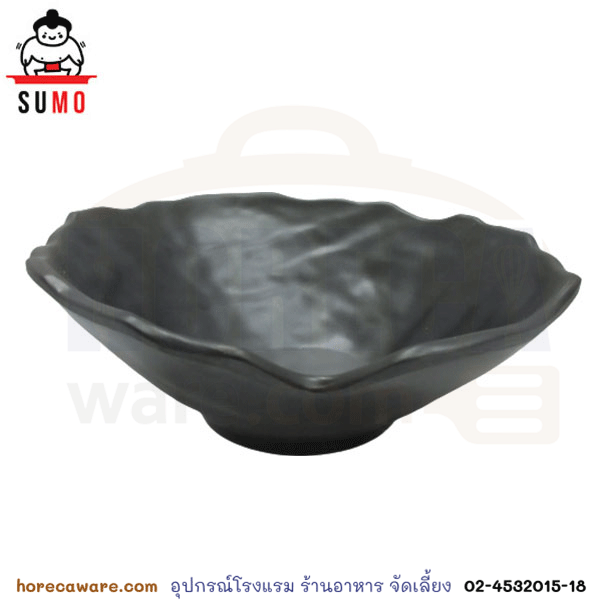 ชาม Salad หัวตัดลายหินขอบหยัก 9.25นิ้ว ฟิกเกอร์-เมลามีน [fg-sumo-jb477-9.25]