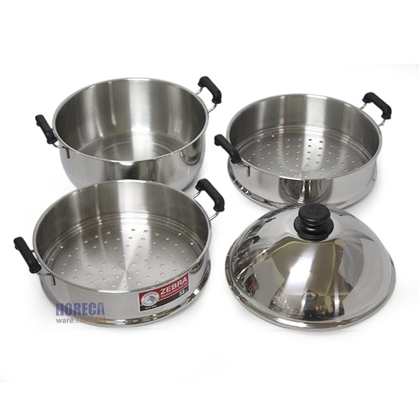 4-piece steamer set, Friendly, 32 cm, Zebra head
