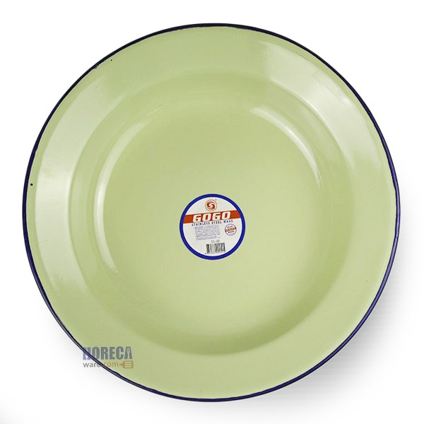 จานเคลือบ 22 ซม.สีเขียว โกโก