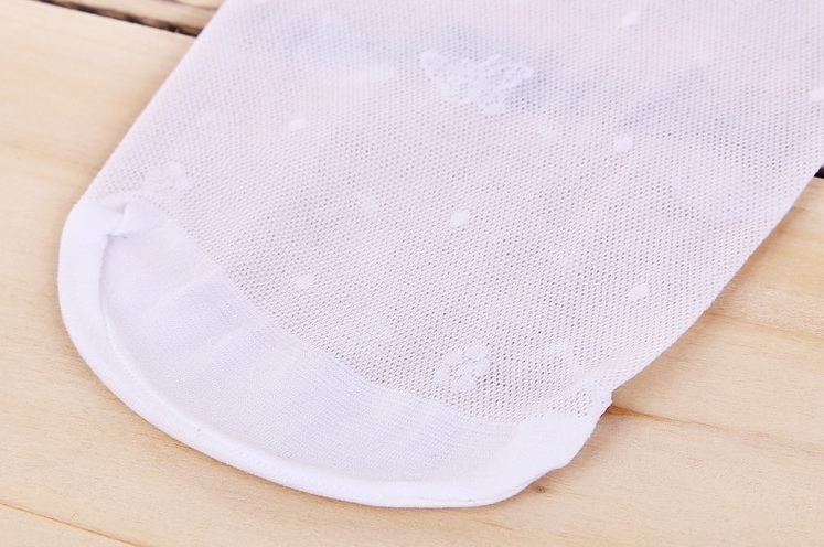 ถุงน่องเด็ก สีขาว แบบโปร่ง ลาย ผีเสื้อน่ารัก