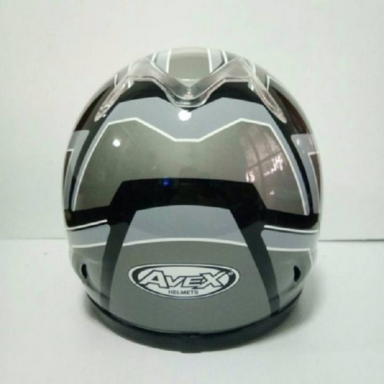 AVEX หมวกกันน็อคเต็มใบ ราคาถูก รุ่นXR-504 สีดำเงา-เทา แว่นดำ