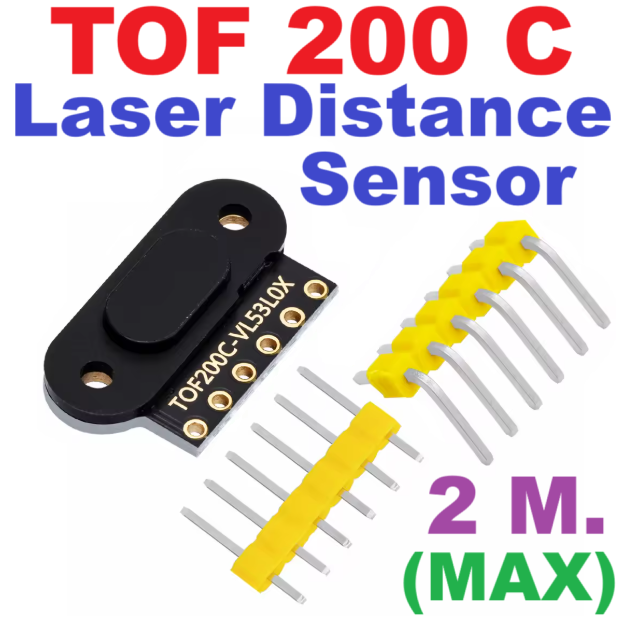 โมดูลวัดระยะทางด้วยเรเซอร์ TOC200C 2M(max) I2C High Precision Distance Sensor Module IIC