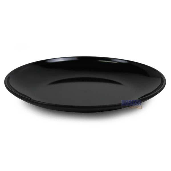 9-inch shallow round lotus leaf plate [black], Smiling Fish brand
