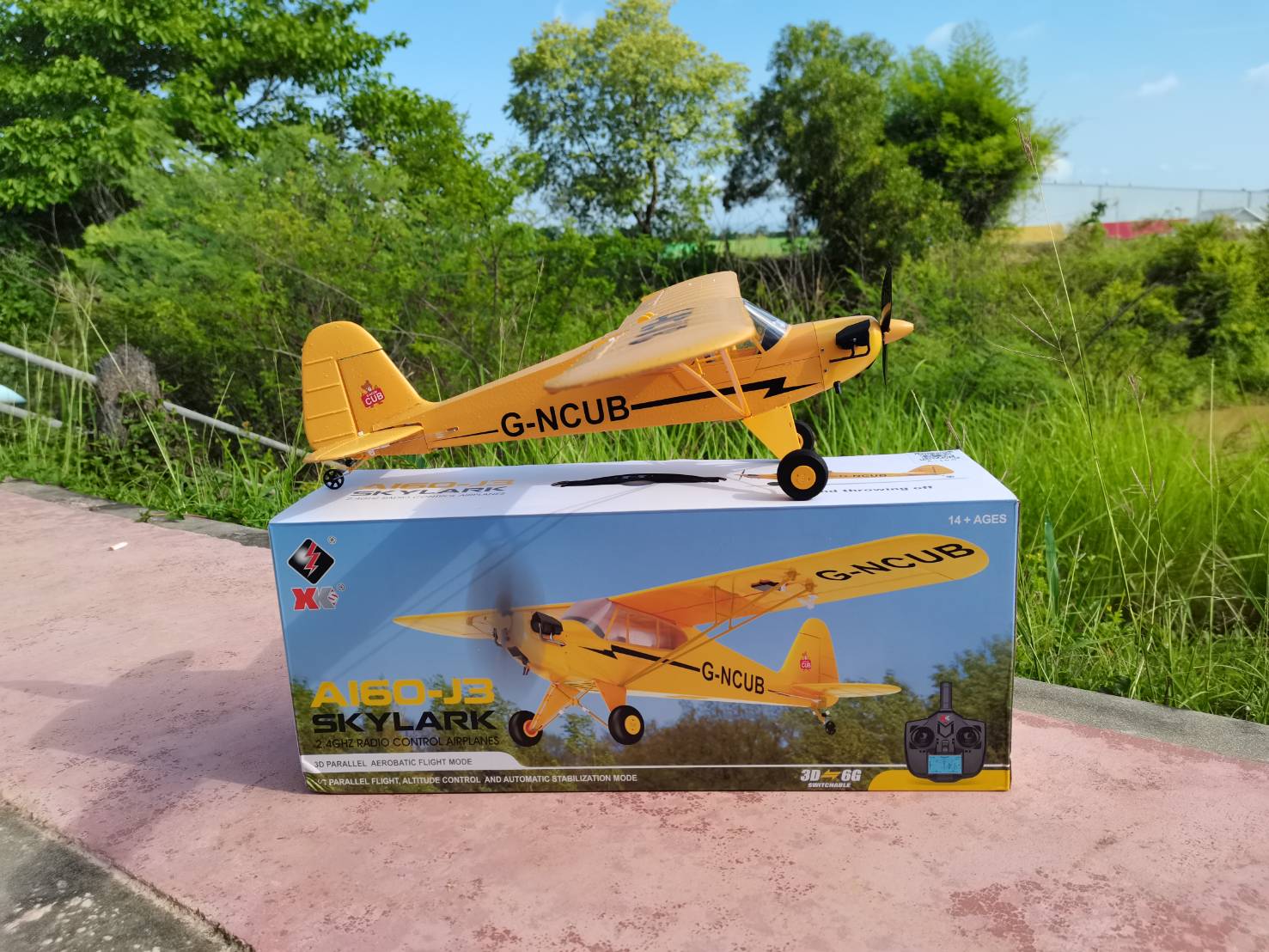 เครื่องบินบังคับ Wltoys XK A160-J3 SKYLARK 3D/6G เครื่องบิน G-NCUB EPP 650mm Wingspan RC เครื่องบินชุดพร้อมเล่น RTF