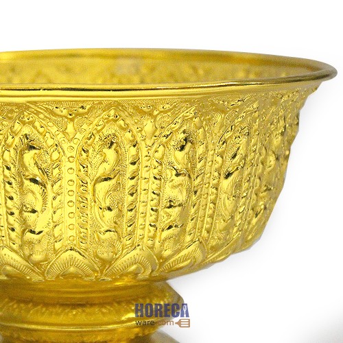 Lao pattern tray, gold, 20 cm, seal