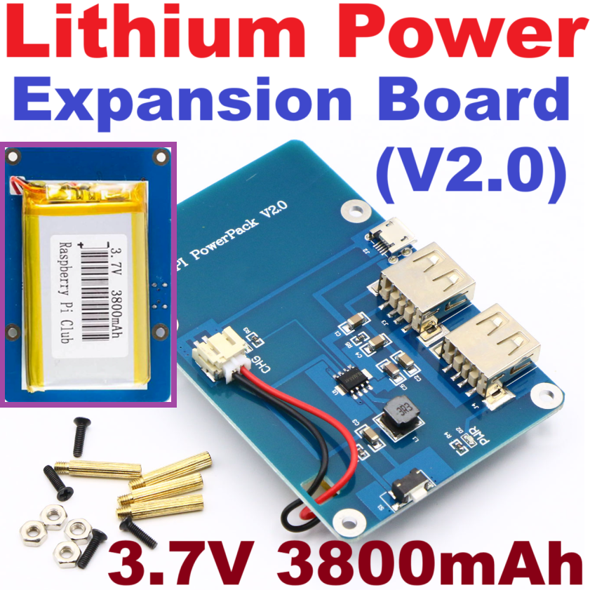 Lithium Power Expansion Board (V2.0) 3.7V 3800mAh