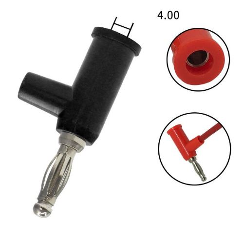 Banana Connector Plug 4mm.Cross-Shaped Copper สีแดง Gun Type 4 mm Banana Plug Screw Fix Plug-In Stackable Red color ปลั๊กบานานา