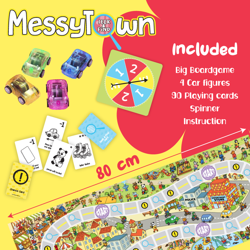 บอร์ดเกมภาพซ่อนหา (MessyTown Seek&Find)