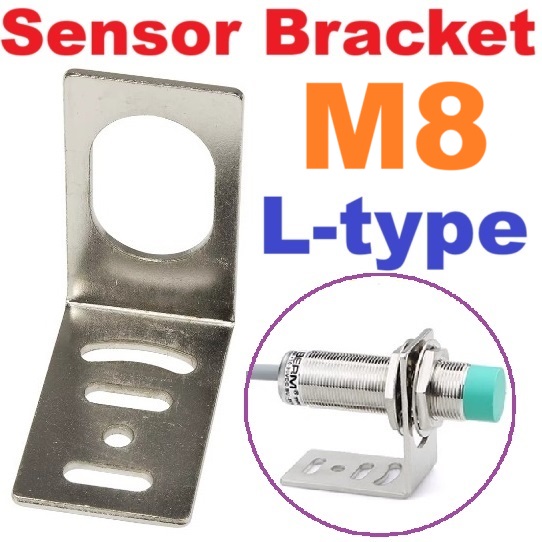 Proximity sensor bracket M8 L-type Mounting L Bracket Support ขายึดเซนเซอร์ ที่ยึดเซนเซอร์ แบบงอ 90องศา