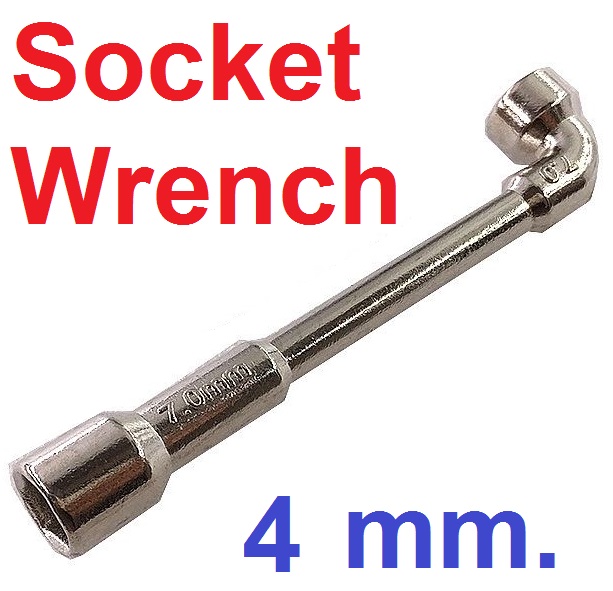 ประแจ M4 HEX pipe type double-headed hexagonal L-shaped Socket Wrench Sleeve Nut Tool
