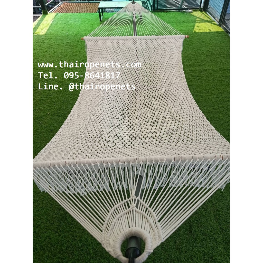เปลญวน Hammocks + รวมขาตั้ง⭐⭐Size XL ขนาดใหญ่พิเศษ ⭐⭐ไม่ขึ้นรา ใช้งานกลางแจ้ง🌈มีสินค้าพร้อมส่ง🌈