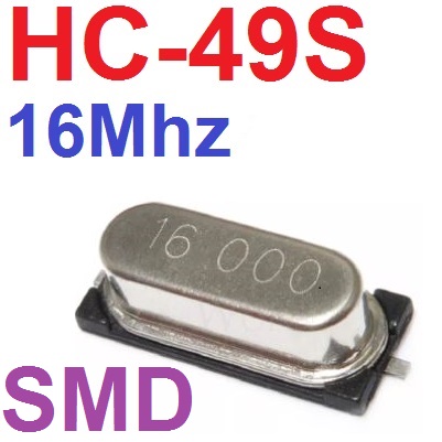 Crystal 16Mhz HC-49S SMD Crystal Oscillator