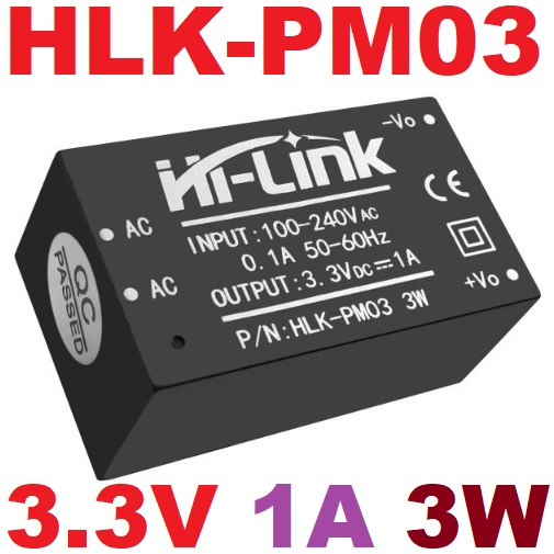 HLK-PM03 AC-DC 220V to 3.3V 1A 3W Step Down Buck isolated power supply module
