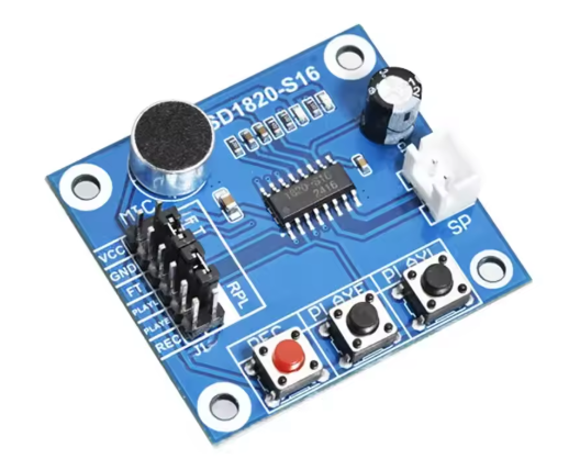 ISD1820 โมดูลบันทึกเสียงและเล่นเสียง Voice Board Module (On-board Microphone) Sound Recording Module พร้อมลำโพง V2.0