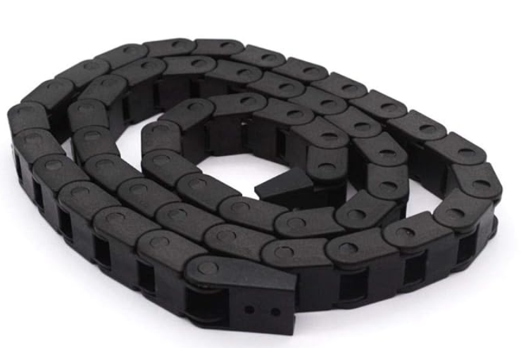 รางกระดูกงู เก็บสายไฟ 10x20mm ยาว 1 เมตร Cable Drag Chain Open On Both Side Plastic Towline