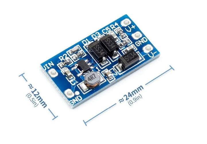 DC-DC 2.8V-5.5V to ±12V ไฟบวกลบ 12V 30mA Boost Converter Step Up Voltage Regulator Power Supply Module