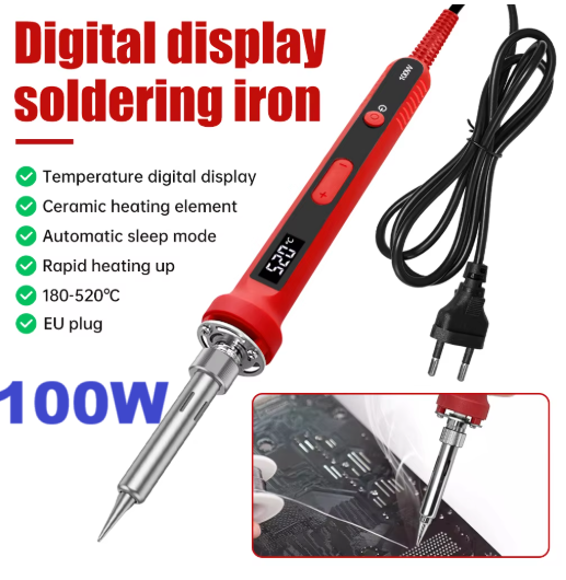 หัวแร้ง 180-520C 100W internal heating digital display adjustable constant temperature electric soldering iron