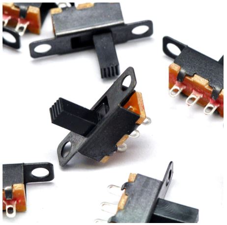สวิตช์สไลด์ สวิตช์เลื่อน 2 ทาง 3ขา สวิตช์เปิดปิด คันโยกยาว6mm 3PIN 1P2T SS12F15VG6 Slide Switch 2 Position ON-OFF Toggle Switch สวิทช์