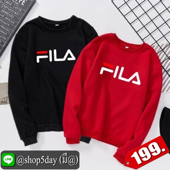 🔥 FILA เสื้อแขนยาวยอดฮิต ใส่ได้ทั้งหญิงและชาย