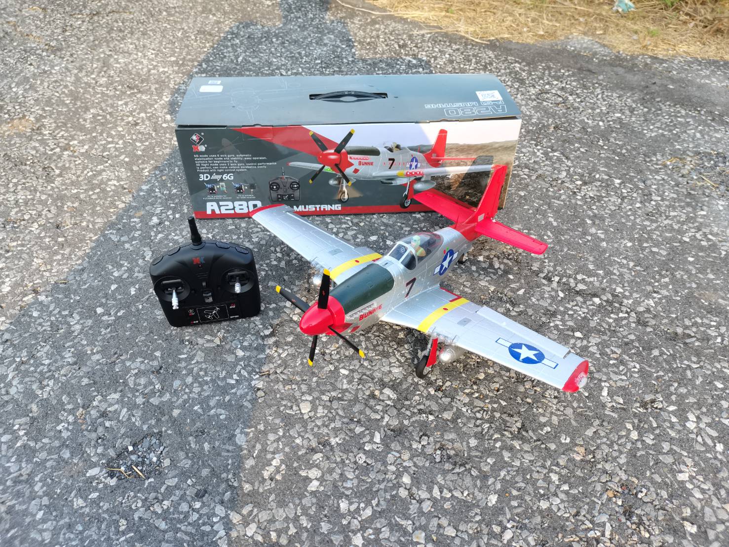 WL-TOYS A280 RC 3D-6G P51 Fighter Simulator 2.4G 3D6G สินค้าชุดพร้อมเล่น