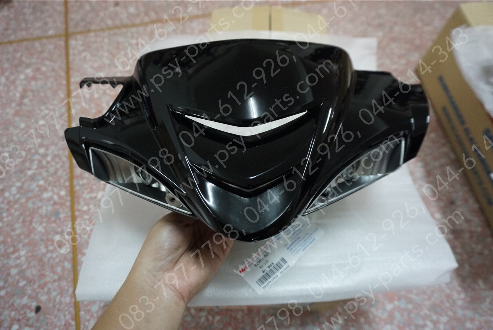 ฝาครอบแฮนด์-หน้า X 1 (คลัทช์) (T) สีดำเงา