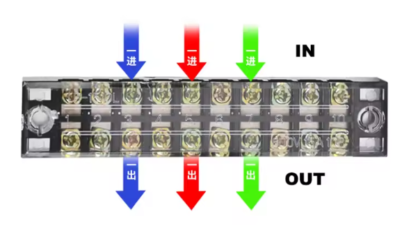 TB-2510 Terminal Block 600V 25A Copper Wire Busbars เทอร์มินอลบล็อก โลหะทองแดง