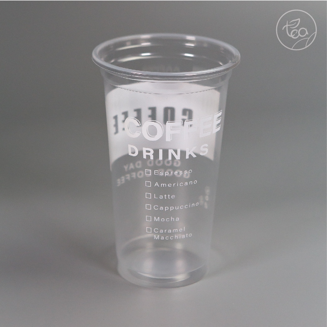 [ยกลัง 20 แถว] แก้วทรงตรง สตาร์บัค ทรงสูง แก้วสกรีน แก้วพลาสติกสกรีนลาย แก้วPP แก้ว22ออนซ์ แก้วชาไข่มุก แก้วปาก95