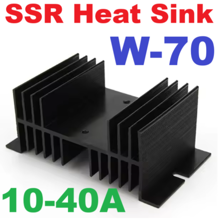 SSR-Heat Sink W-70 อลูมิเนียมฮีทซิงค์ แผ่นระบายความร้อนโซลิดสเตทรีเลย์ Aluminum Heat Sink Solid State Relay SSR Heatsink w70