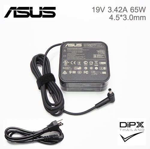 Adapter ASUS 19V 3.42A 65W (4.5x3.0mm) Slim สินค้าใหม่แท้ แถมสายไฟ