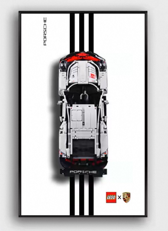 Display frame สำหรับ LEGO Technic 42096 เลโก้ Porsche 911 RSR