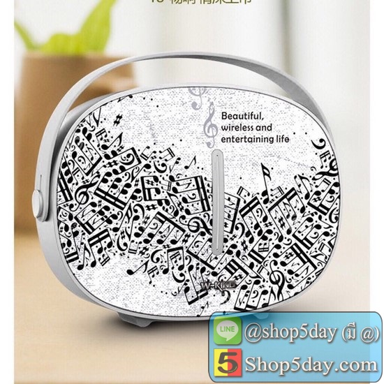 W-KING T8 Bluetooth Speaker ลำโพงบลูทูธเบสหนัก เสียบ Thumb Drive เล่น mp3 , WAV , APE , FLAC , WMA ได้ทันที