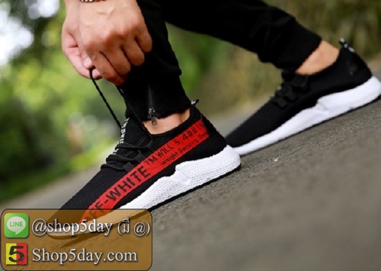 รองเท้าลำลองตาข่ายแฟชั่นเกาหลี สไตล์แบรนด์ดัง (แถบแดง)