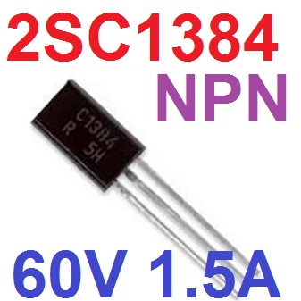 2SC1384-Y C1384 60V 1A straight plug TO-92L low power triode transistor