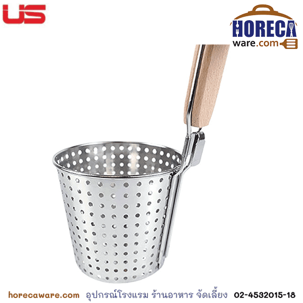 ตะกร้อ รูกลม 4.5 นิ้ว ด้ามไม้สั้น ยูเอส-SL [us-ns-60]