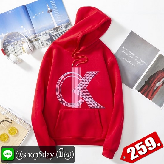 🔥 CK แบรนด์ชั้นนำ เสื้อกันหนาวแขนยาว (มีฮู้ดสุดเท่) ‼️