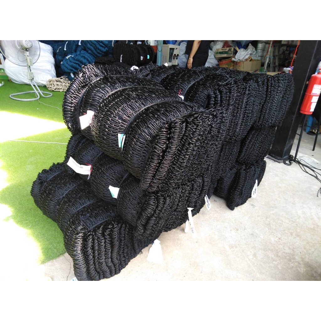 ตาข่ายกันร่วง Safetynet Black รับน้ำหนักได้มาก มาตรฐานงานกันกันตก (5x25 m.)
