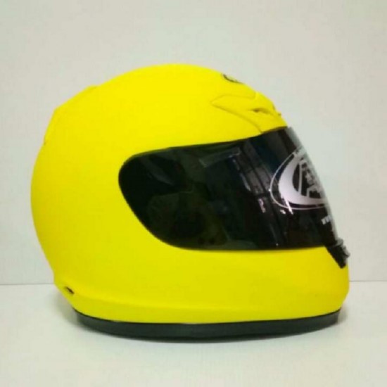 AVEX หมวกกันน็อคเต็มใบ ราคาถูก รุ่นDX ล้วน สีเหลืองด้าน แว่นดำ