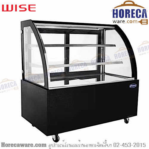 ตู้โชว์เค้กโค้ง ฐานดำ 90ซม. ไวส์โปรโมชั่น [ws-WDG096D]