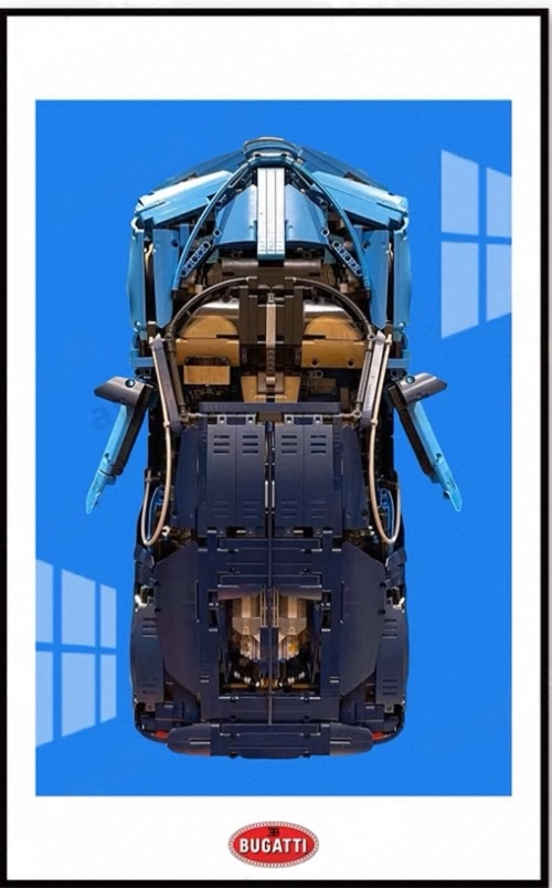 Display frame สำหรับ LEGO เลโก้ 42083 Bugatti Chiron (กรอบสำหรับตกแต่ง)