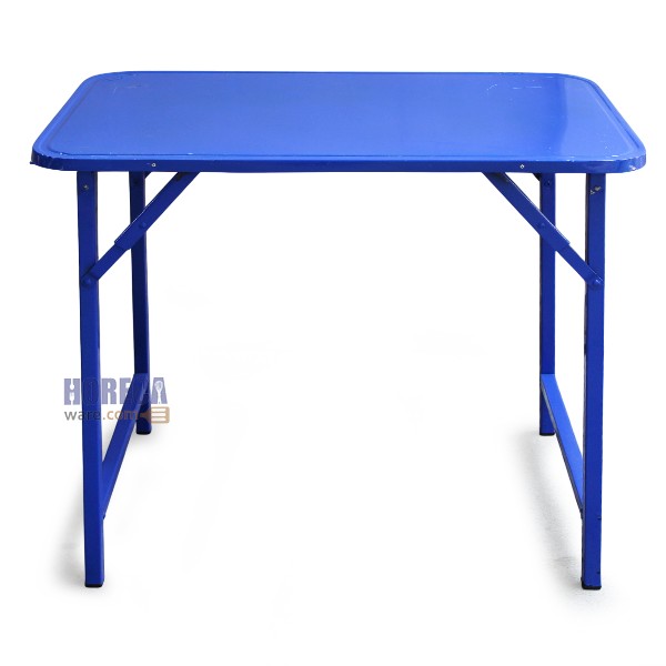 โต๊ะพับ โต๊ะซีฟู้ด ขาเหลี่ยมสวิง 3ฟุต 90ซม. สีน้ำเงิน ตราเอ็นเอฟ