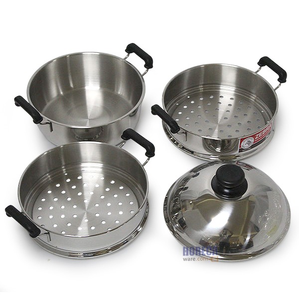 4-piece steamer set, Friendly, 26 cm, Zebra head