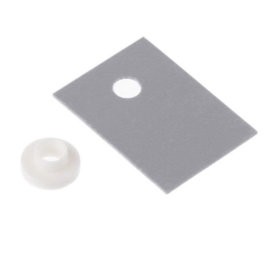 แผ่นซิลิโคน TO-220 insulating pad size 19x13 mm. silicone heat sink insulation Sheet Plate Thermal Insulation Film ระบายความร้อน