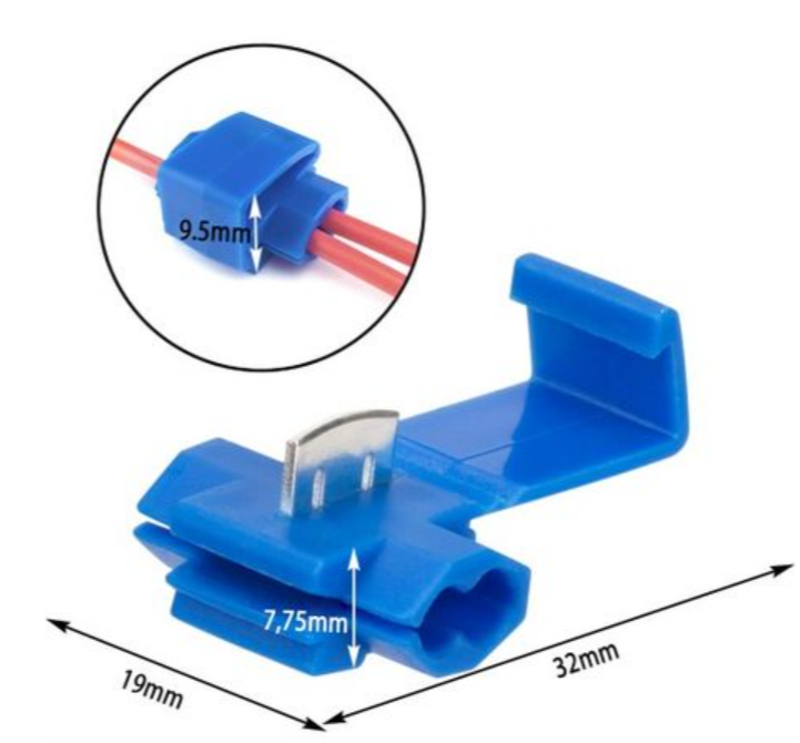 wire connector 0.75-2.5 sq.mm. non-destructive break-free wire splitter stripping-free plug-in terminal block