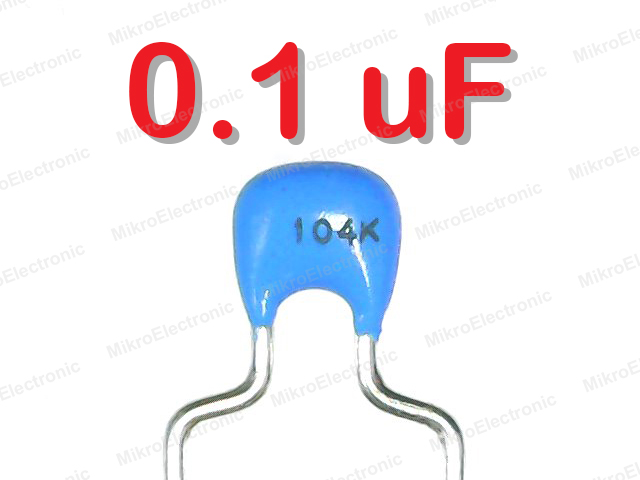 0.1uF 50VDC ±10% Ceramic Multilayer Capacitor Pitch 5.0mm for General Use (100nF)