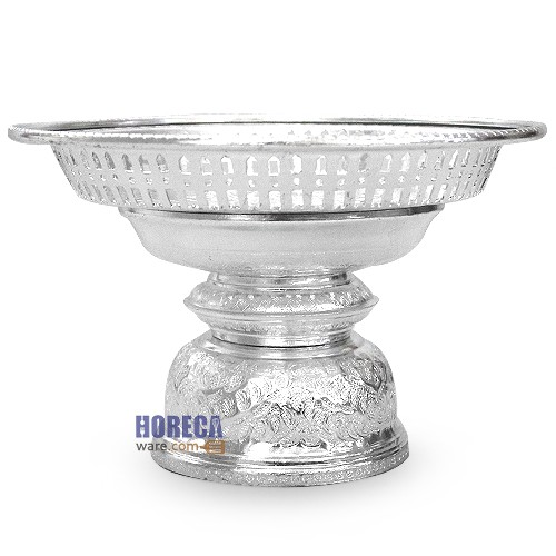 Rattanakosin tray, silver color, 26 cm, Goose brand