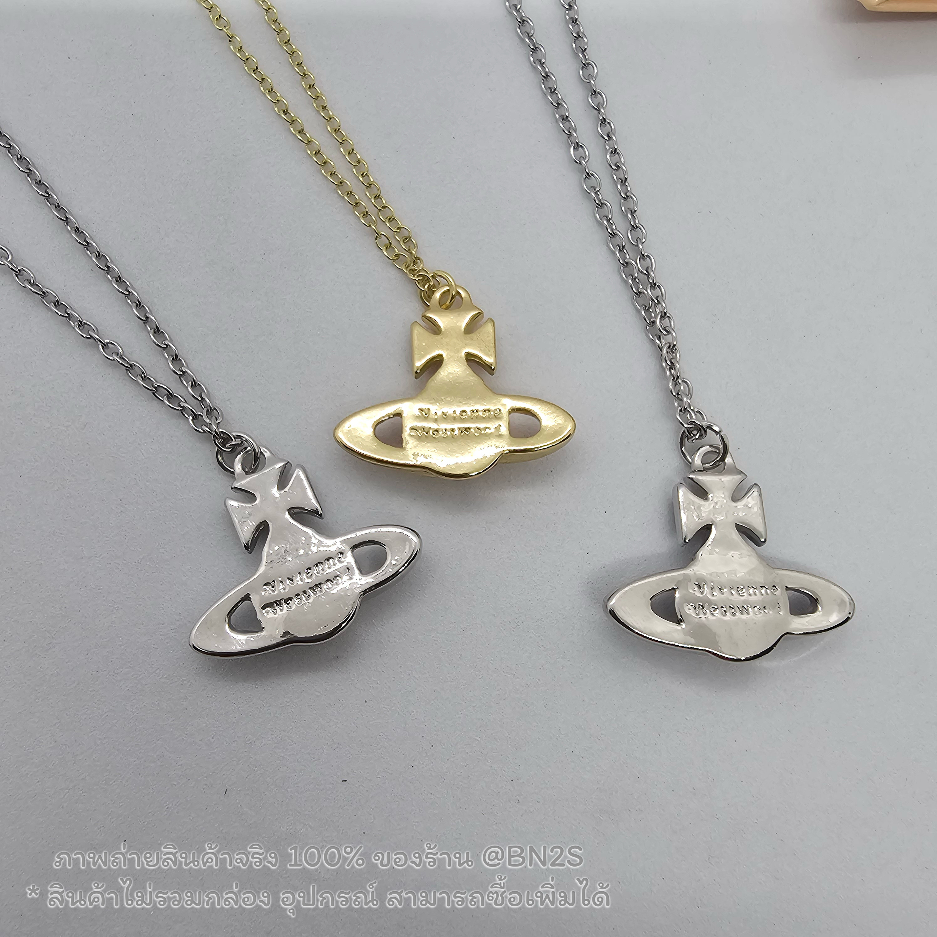สีชมพู | สร้อยคอผู้หญิง วิเวียน รุ่น Vivienne Westwood Darlene Crystal Star Pendant จี้ดาวเสาร์ พร้อมดาว ประดับคริสตัล พร้อมส่ง